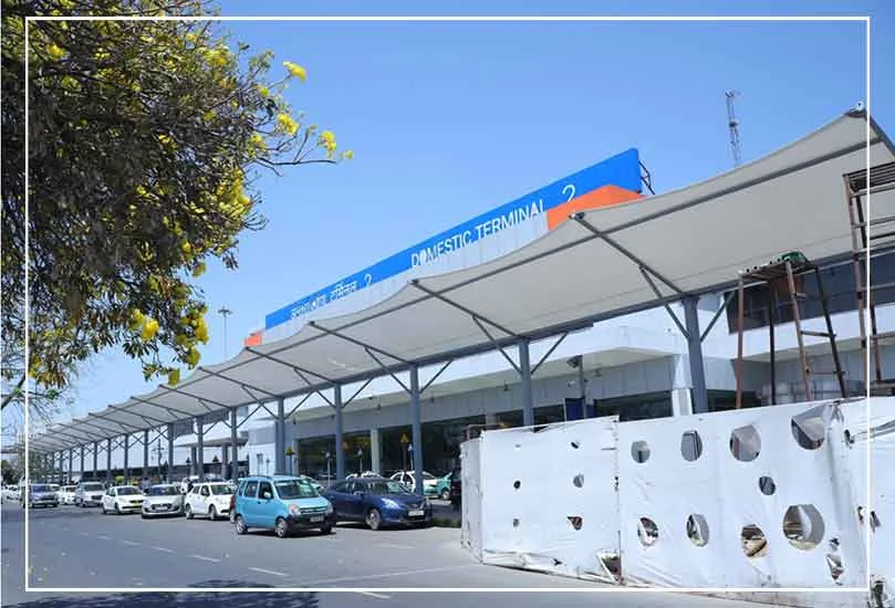 IGI Airport, Terminal 2, Delhi entrance tensile canopy - 1800 Sqmt